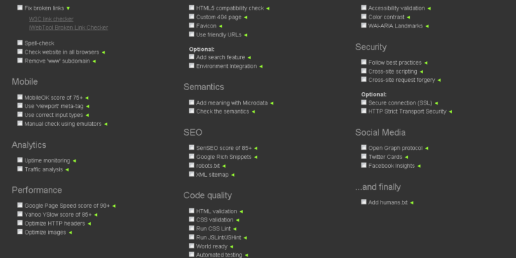 Web Developer Checklist | Web development design, Web development ...